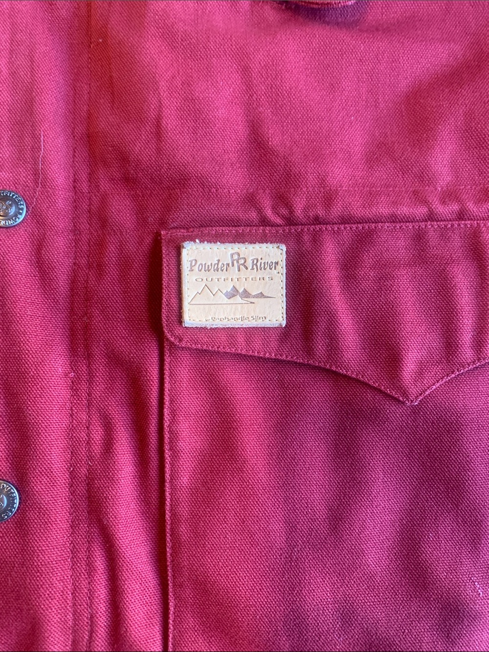 Men's Red Military-Style Field Jacket - Picture 2 of 16